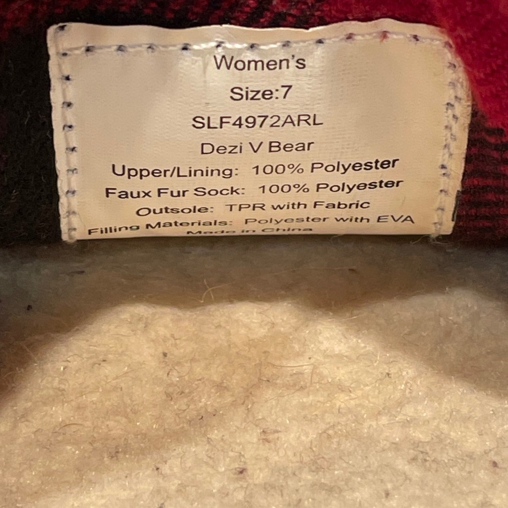 Polo Ralph Lauren Dezi V Bear Slippers Tan Faux Suede Moccasins Womens 7 - Picture 4 of 5